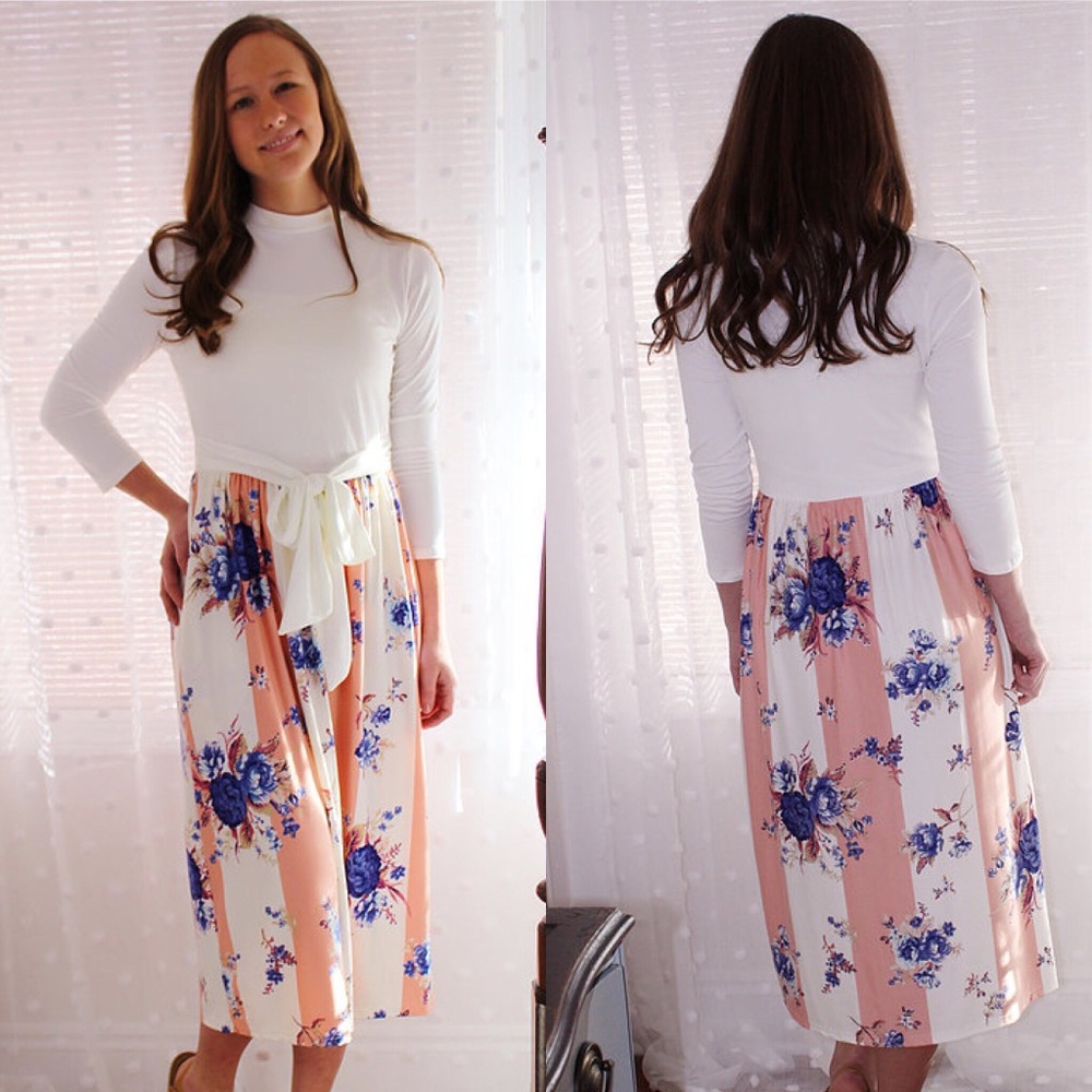 Stripe and Floral Dress